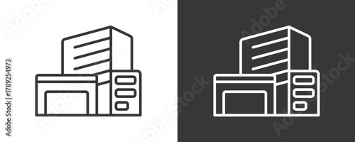 Enterprise Icon Set Vector Collection Isolated In Black And White
