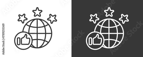 Reviewer Icon Set Vector Collection Isolated In Black And White