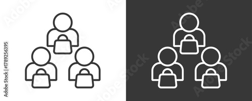 Customer Icon Set Vector Collection Isolated In Black And White