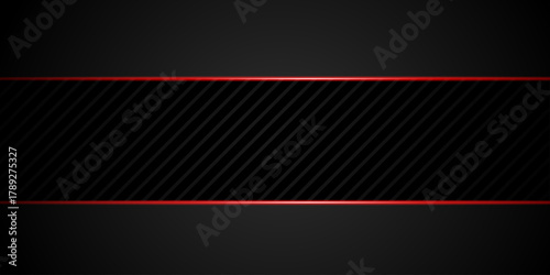 abstract metallic red shiny color black frame layout modern tech design vector template background. Modern graphic design element future style concept for banner, flyer, card, or brochure cover.vector