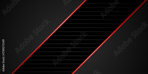 abstract metallic red shiny color black frame layout modern tech design vector template background. Modern graphic design element future style concept for banner, flyer, card, or brochure cover.vector