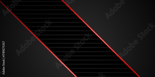 abstract metallic red shiny color black frame layout modern tech design vector template background. Modern graphic design element future style concept for banner, flyer, card, or brochure cover.vector