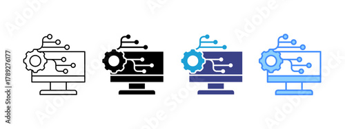 Version Control  icon set multiple style collection