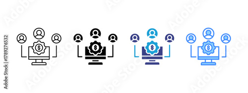 Asset Management icon set multiple style collection