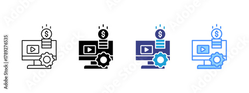 Asset Management icon set multiple style collection