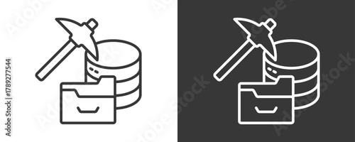 Data Mining Icon Set Multiple Style Collection
