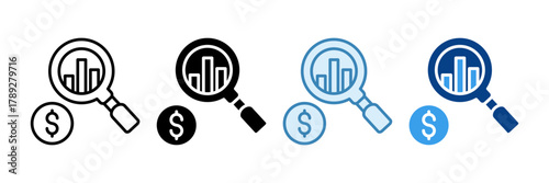 Analysis Icon Set Multiple Style Collection