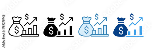 Investment Icon Set Multiple Style Collection