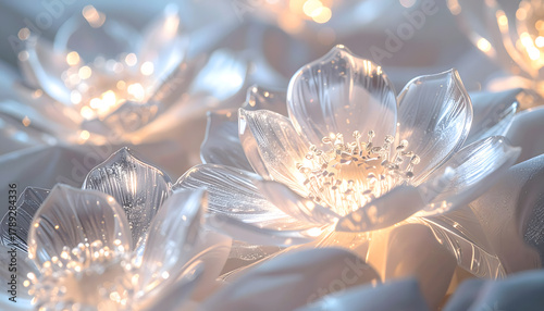 Fototapeta Naklejka Na Ścianę i Meble -  ガラス細工の花