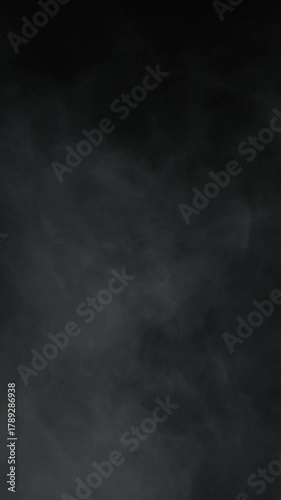 Realistic Rising Fog Smoke Cloud Animation isolated on black background, perfect for overlay layer, vfx compositing