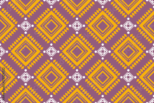 Colorful Geometric Pattern with Diamond Shapes and Bold Colors Suitable for Textiles and Backgrounds