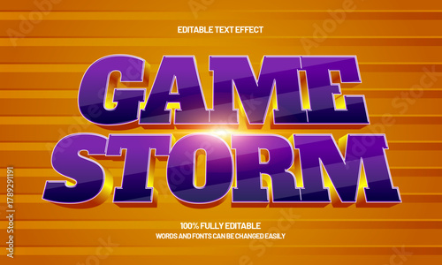 game storm editable esport team text effect for gaming logo design