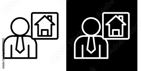 Photos Real Estate Agent  Icon Element For Design