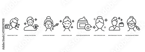 Banner Healthy Skin Glow icon. Radiant Beauty Care, Natural Glow Routine, Glowing Skin Treatment, Luminous Facial Care, Hydrating Skincare Routine, Fresh Complexion Care, Brightening Beauty Routine