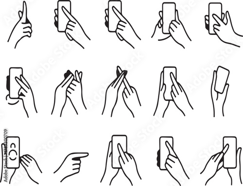 Hands Interacting with Smartphones A Collection of Gestures and Digital Interactions