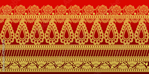 beautiful graphic saree design and this sari design is in Indian style which is for textile fashion industry and it can be used as wallpaper backdrop and website bg this style is originated in india 