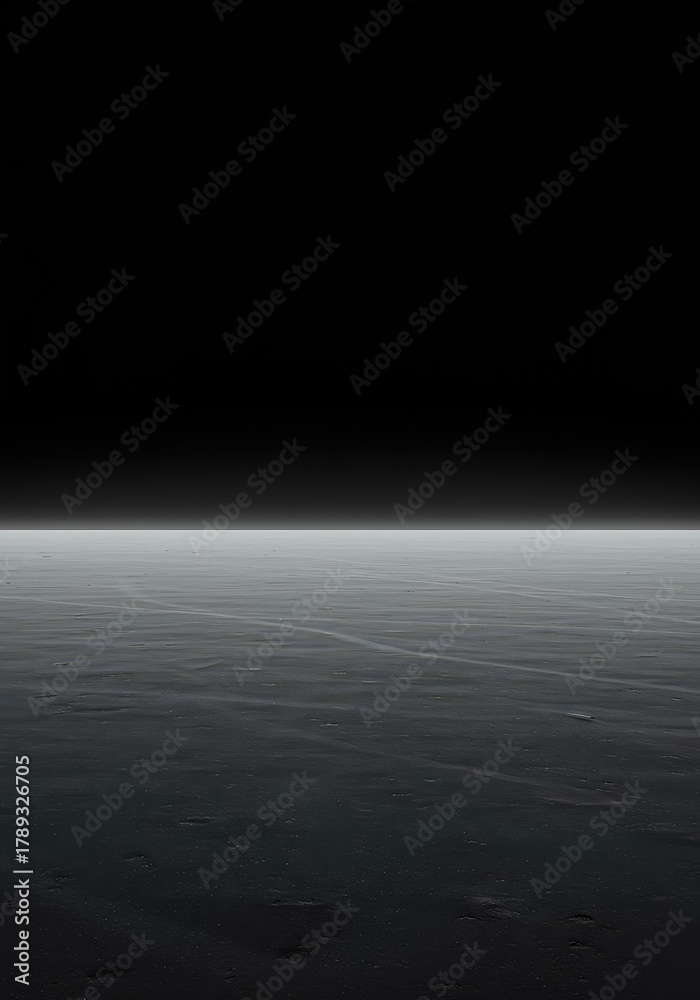 Obraz premium A massive, uniform expanse stretches toward the horizon, suggesting infinite distance and profound emptiness and requiring potential input ,horizon ,endless ,clear
