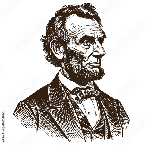 Abraham Lincoln Engraved Portrait