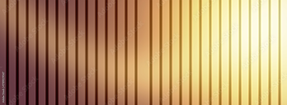Obraz premium Illustration of vertical striped background with warm gradient from purple to yellow and soft light
