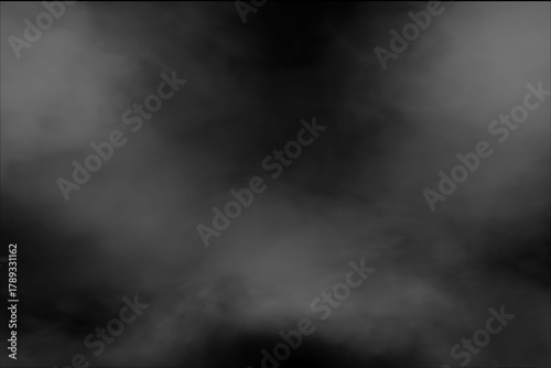Canvas Print Dark and Mysterious Abstract Black and Gray Smoke or Fog Background Texture with
