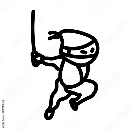 Sneak Attack Vector Line Icon Design