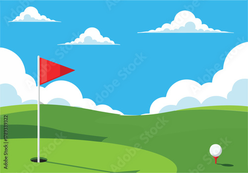 golf course illustration
