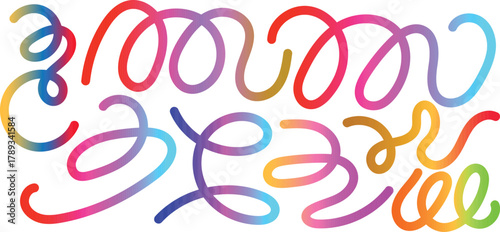 Vibrant abstract gradient wave shapes pattern with smooth color transitions and flowing organic forms ideal for modern design backgrounds, vector illustration