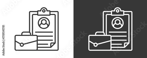 Applicant Icon Set Vector Collection Isolated In Black And White