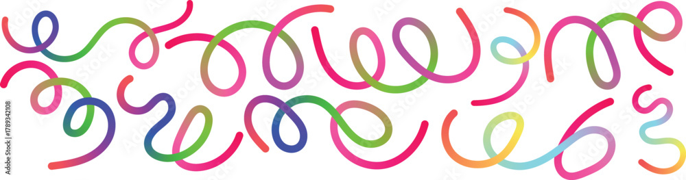 Obraz premium Vibrant abstract gradient waves and playful hand drawn doodle elements for banners and advertisements, vector illustration