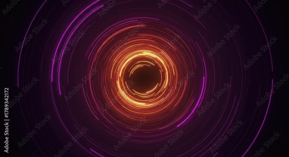 Obraz premium A swirling vortex of color and light creating a hypnotic, dynamic background texture. Generative modern graphic art with infinite movement ,complexity ,colorful ,background