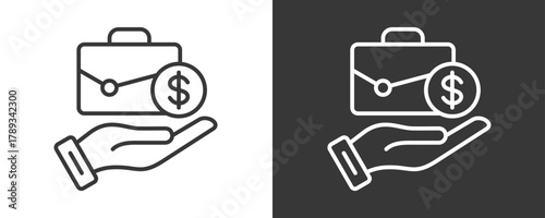 Wage Icon Set Vector Collection Isolated In Black And White