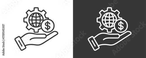 Gig Economy Icon Set Vector Collection Isolated In Black And White