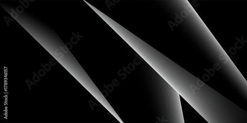 3D techno abstract background overlap layer on dark space with glowing white lines shape decoration. Modern graphic design element future style concept for banner, flyer, card, or brochure cover