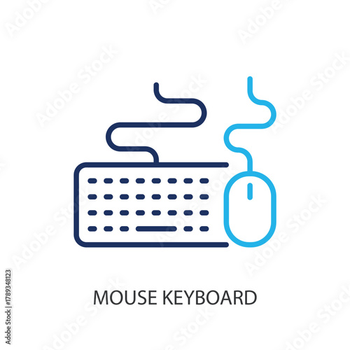 Mouse keyboard thin line icons. Original vector illustration.
