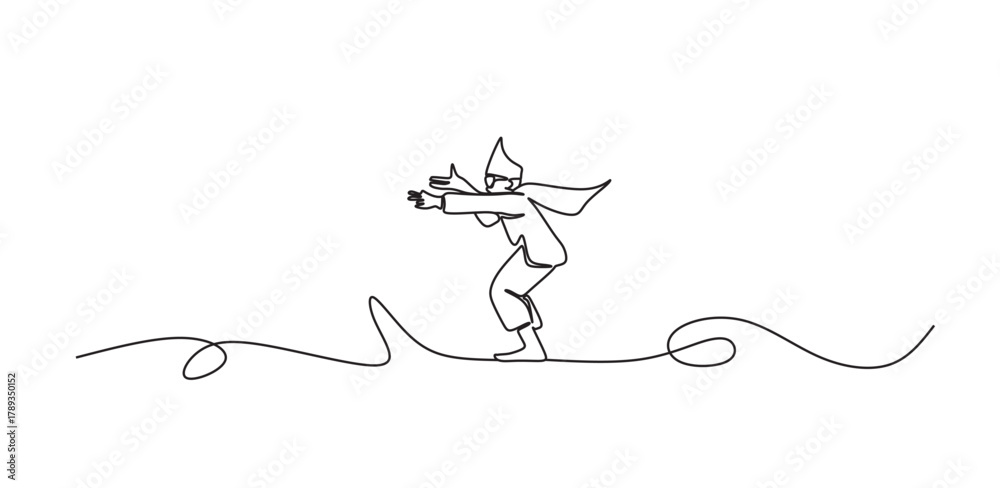 Naklejka premium race track line art