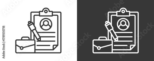 Contract Icon Set Vector Collection Isolated In Black And White