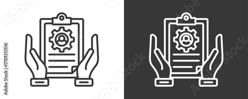 Job Description Icon Set Vector Collection Isolated In Black And White