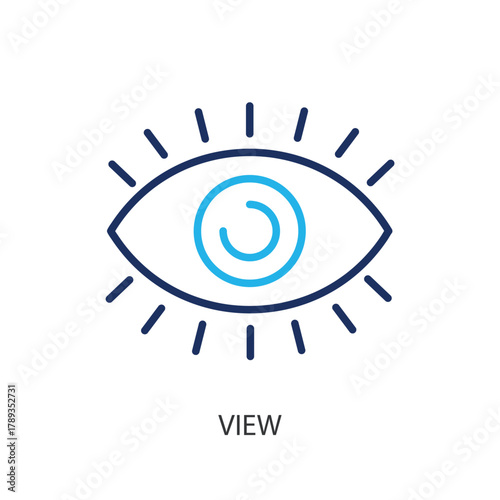 View thin line icons. Original vector illustration.