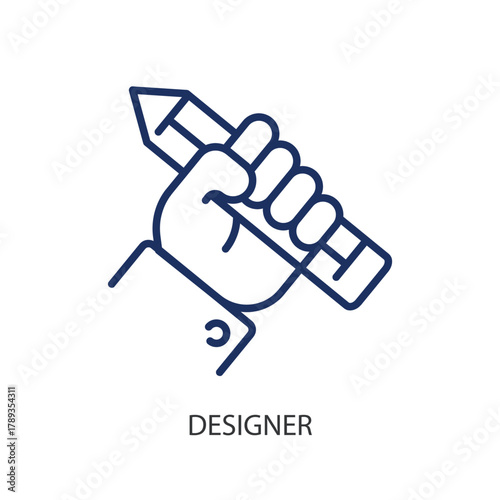 Designer thin line icons. Original vector illustration.