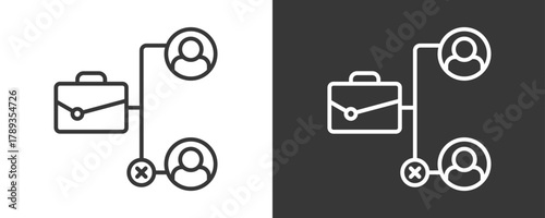 Layoff Icon Set Vector Collection Isolated In Black And White