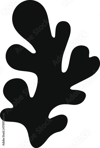 Minimalist black ginger root spice silhouette vector icon