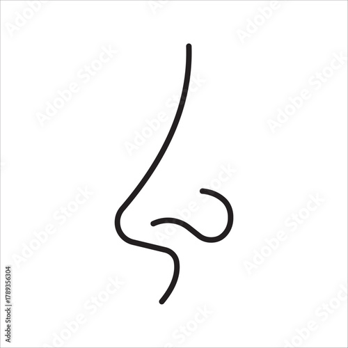 Human nose vector icon. vector illustration on white background.