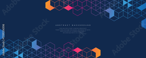 Graphic design element and abstract geometric background with triangle shape pattern	