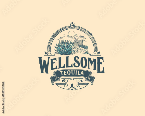 wellsome tequila victorian logo