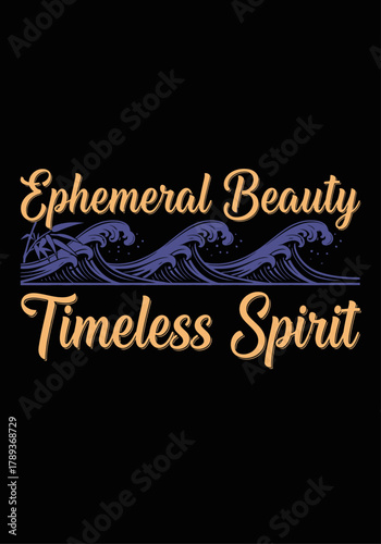 This captivating design beautifully merges the fleeting allure of tropical beach scenes with the enduring strength of the ocean's timeless spirit.