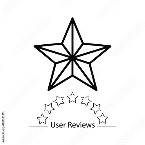 Star rating and user reviews icon
