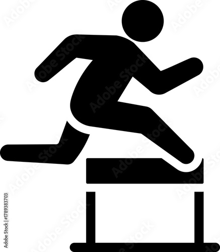 Hurdle Glyph Icon