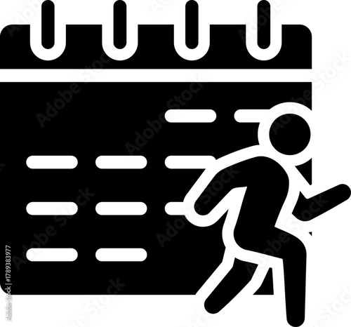Running Event Glyph Icon