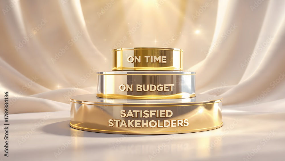 © Moonlight - Conceptual business success: on time, on budget delivery with satisfied stakeholders—visual metaphor for planning, teamwork, leadership and execution © Moonlight - Conceptual business success: on time, on budget delivery with satisfied stakeholders—visual metaphor for planning, teamwork, leadership and execution