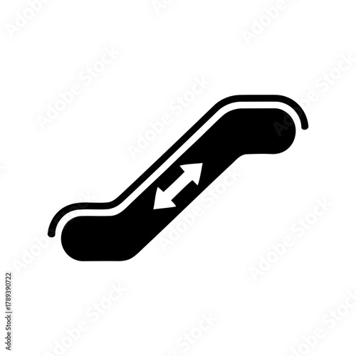Eskalator Symbol – Minimal Line Icon for Modern Architecture Design